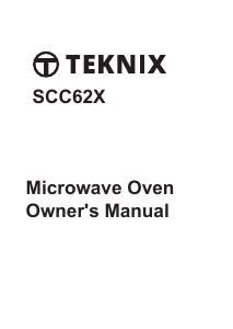 Bruksanvisning Teknix SCC62X Mikrovågsugn