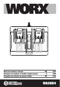 Manual de uso Worx WA3884 Cargador de batería