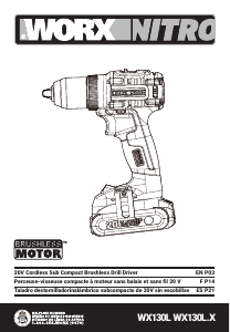 Mode d’emploi Worx WX130L.9 Perceuse visseuse