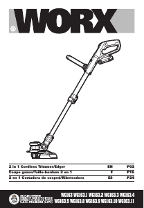 Bruksanvisning Worx WG163.8 Grästrimmer