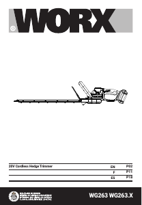 Manual de uso Worx WG263.9 Tijeras cortasetos