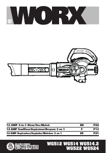 Bruksanvisning Worx WG512.1KIT Lövblåsare