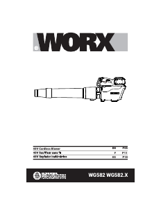 Mode d’emploi Worx WG582.9 Souffleur