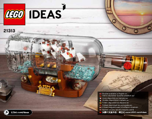 Manuale Lego set 21313 Ideas Nave in bottiglia