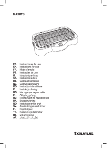 Manual Taurus Maxims Grelhador de mesa