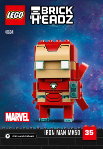 Manual Lego set 41604 Brickheadz Iron Man Mk 50