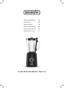 Bedienungsanleitung Bourgini 21.2301.00.00 Retro Standmixer