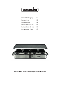 Bruksanvisning Bourgini 16.1308.00.00 Raclette grill