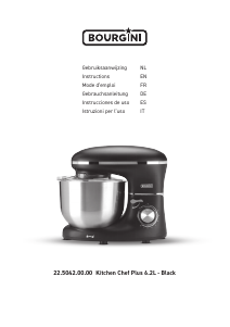 Bedienungsanleitung Bourgini 22.5042.00.00 Kitchen Chef Plus Standmixer