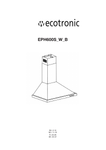 Bruksanvisning Ecotronic EPH600B Köksfläkt