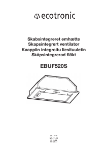 Käyttöohje Ecotronic EBUF520S Liesituuletin