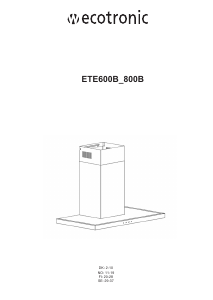 Käyttöohje Ecotronic ETE600B Liesituuletin