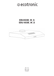 Käyttöohje Ecotronic EBU603W Liesituuletin