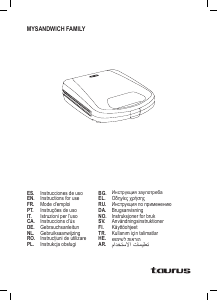 Instrukcja Taurus MySandwich Family Kontakt grill