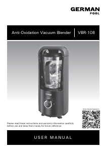 Handleiding German Pool VBR-108 Blender