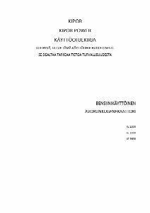 Käyttöohje Kipor IG1000 Generaattori