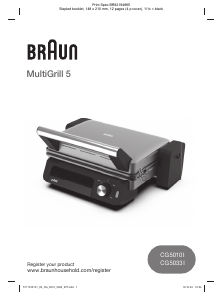 Kullanım kılavuzu Braun CG 5010 I MultiGrill 5 Izgara tost makinesi