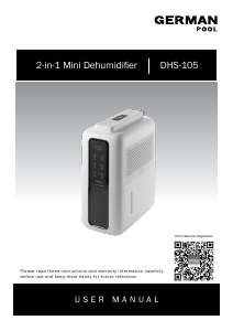 Bruksanvisning German Pool DHS-105 Avfuktare