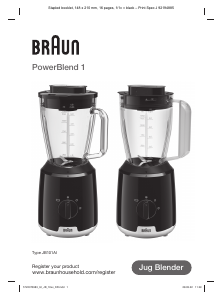 Manual Braun JB 1015 BK PowerBlend 1 Blender