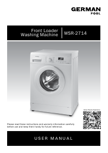 Manual German Pool WSR-2714 Washing Machine