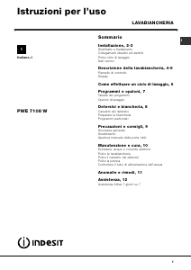 Manuale Indesit PWE 7108 W Lavatrice