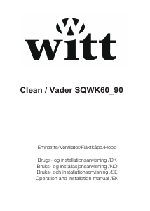 Brugsanvisning Witt SQWK60 Emhætte