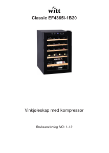 Bruksanvisning Witt EF4365I-1B20 Vinkabinett