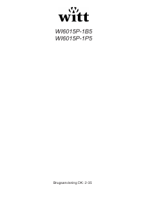 Brugsanvisning Witt WI6015P-1B5 Vinkøleskab
