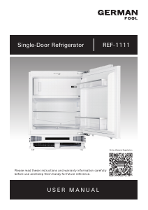 Manual German Pool REF-1111 Refrigerator