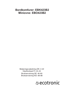 Käyttöohje Ecotronic EBK423B2 Uuni