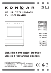 Bruksanvisning Končar ST6040BS Spis