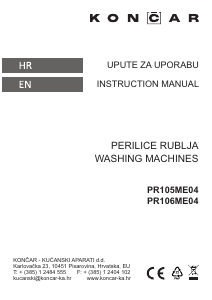 Handleiding Končar PR105ME04 Wasmachine