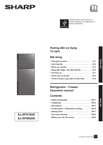 Hướng dẫn sử dụng Sharp SJ-XP470AE-DS Tủ đông lạnh