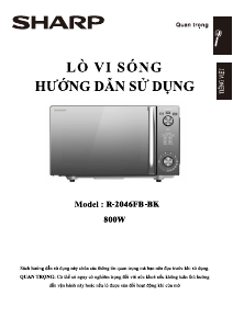 Hướng dẫn sử dụng Sharp R-2046FB-BK Lò vi sóng
