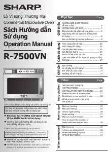 Bruksanvisning Sharp R-7500VN Mikrovågsugn