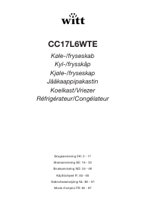 Käyttöohje Witt CC17L6WTE Jääkaappipakastin