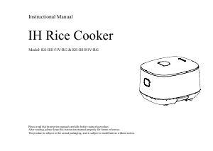 Manual Sharp KS-IH181V-RG Rice Cooker