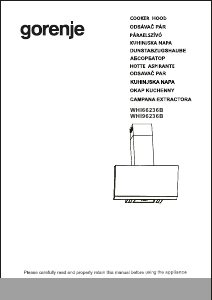 Priročnik Gorenje WHI96236B Kuhinjska napa