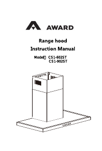 Bruksanvisning Award CS1-602ST Köksfläkt