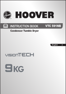Bruksanvisning Hoover VTC 591 NB Torktumlare