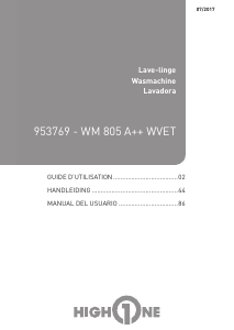Handleiding High One WM 805 A++ WVET Wasmachine