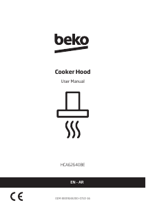 Bruksanvisning BEKO HCA62640BE Köksfläkt