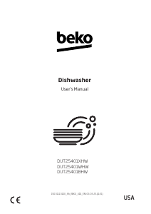 Bruksanvisning BEKO DUT25401WHW Diskmaskin