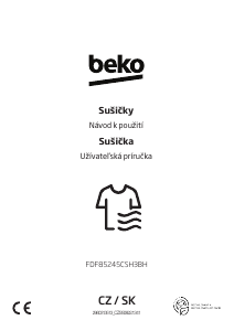 Návod BEKO FDF85245CSH3BH Sušička