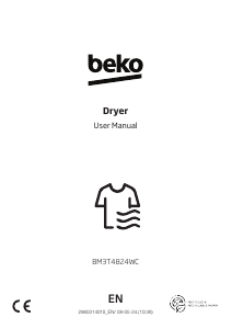 Bruksanvisning BEKO BM3T4824WC Torktumlare