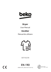 Bruksanvisning BEKO B3T43239 Torktumlare