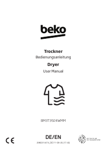 Bruksanvisning BEKO BM3T3924WMM Torktumlare