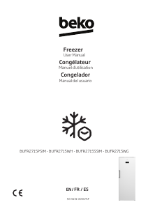 Bruksanvisning BEKO BUFR2715WH Frys
