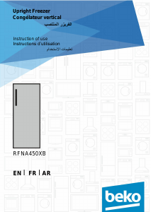 Mode d’emploi BEKO RFNA450XB Congélateur