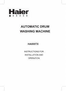 Handleiding Haier HA800TX Wasmachine